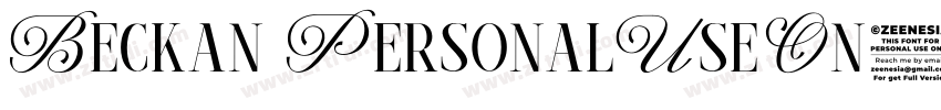 Beckan PersonalUseOn字体转换